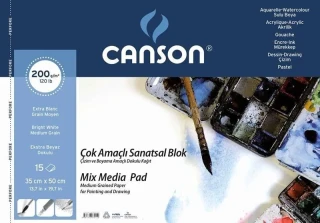 Canson Fınface 35x50 Çok Amaçlı Sanatsal Blok 200 Gr 15yp Fcn200153550