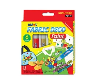 Amos Sabit Kumaş Boyası 6 Renk Pastel Tipi