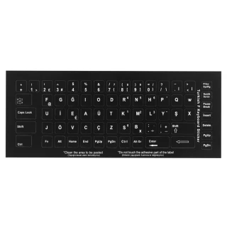 Addison 300162 Türkçe F Siyah Klavye Stıcker