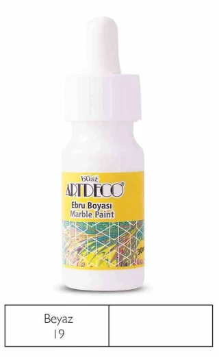 Artdeco 30 Ml Ebru Boyası 16b-19 Beyaz