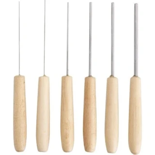 Artdeco 6 Lı Ebru Biz Takımı Ahşap Sap 8 Cm Uç