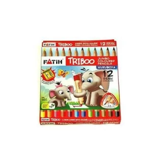 Fatih Jumbo Trıboo Kalemtraşlı Boya Kalemi 12 Li 33426