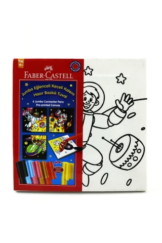 Faber Castell Jumbo Eğlenceli Keçeli Kalem+tuval 122155