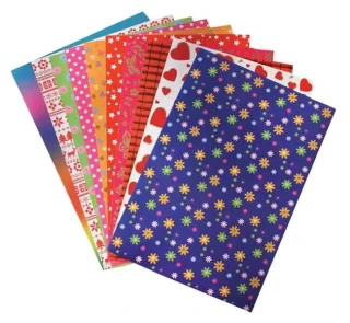 Lino 23x33 Desenli Elişi Kağıdı 10renk 2702j-2