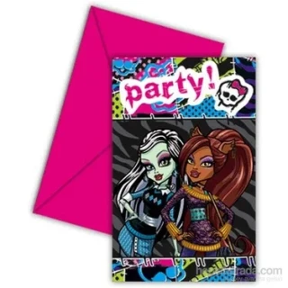 Parti Dünyası Monster Hıgh Davetiye+zarf 6 Lı 681