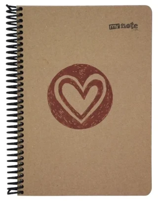 Umur Mynote A5 Kraft Kapak Spiralli Defter Kareli 100 Yp Uc37007-k