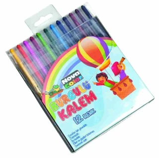 Nova Color Çevirmeli Mum Boya 12 Li Nc-2122