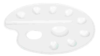 Brons Resim Paleti Plastik Büyük Br-215