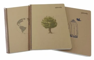 Umur Mynote Kraft A4 Sert Kapak Spiralli Defter Kareli 120 Yp Uc37006-k