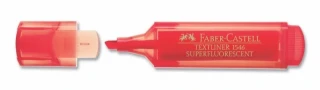 Faber Castell Fosforlu Kalem Şeffaf Kasa Kırmızı 154621