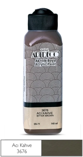 Artdeco 140 Ml Akrilik Boya Acı Kahve 70r-3676