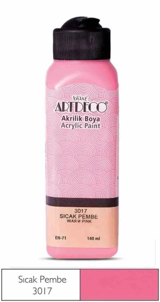 Artdeco 140 Ml Akrilik Boya Sıcak Pembe 70r-3017