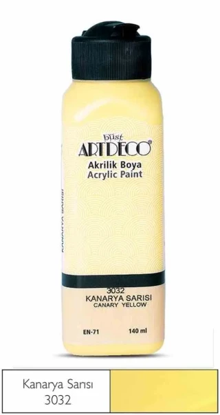 Artdeco 140 Ml Akrilik Boya Kanarya Sarı 70r-3032