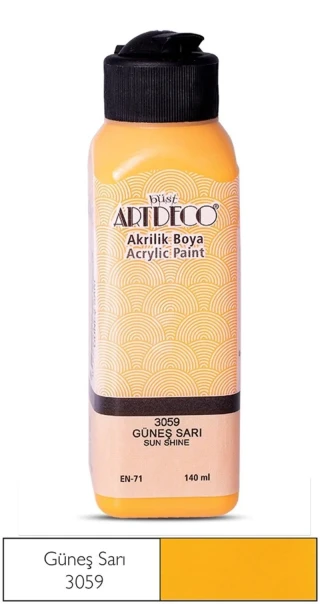 Artdeco 140 Ml Akrilik Boya Güneş Sarı 70r-3059