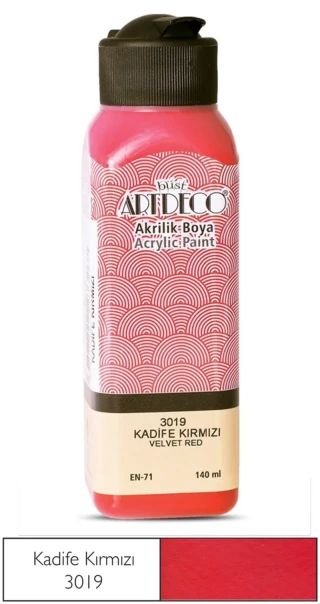 Artdeco 140 Ml Akrilik Boya Kadife Kırmızı 70r-3019
