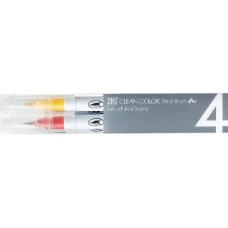 Zig Brush Wrıter Fırça Uçlu Kalem 4"lü M.renk Km50f