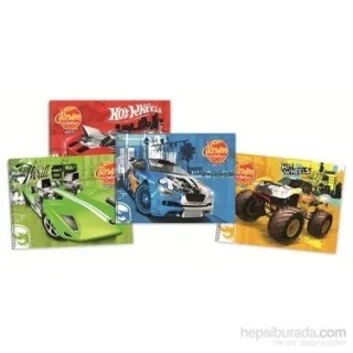 Gıpta Hot Wheels 17x24 Cm Karton Kapak Spiralli Resim Defteri 15 Yp 5436