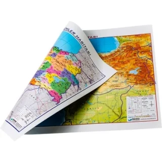 Odak 35x50 Türkiye Siyasi-fiziki Çift Taraflı Harita