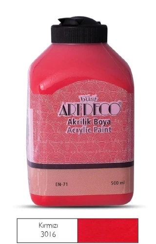 Artdeco 500 Ml Akrilik Boya Kırmızı 70l-3016