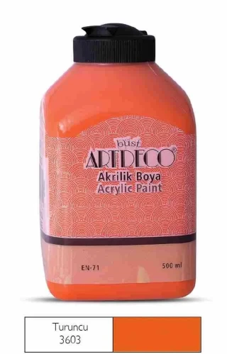 Artdeco 500 Ml Akrilik Boya Turuncu 70l-3603