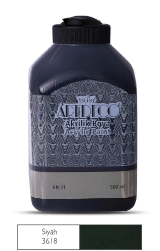 Artdeco 500 Ml Akrilik Boya Siyah 70l-3618