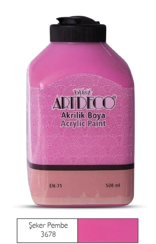 Artdeco 500 Ml Akrilik Boya Şeker Pembe 70l-3678