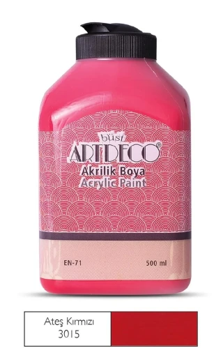 Artdeco 500 Ml Akrilik Boya Ateş Kırmızı 70l-3015