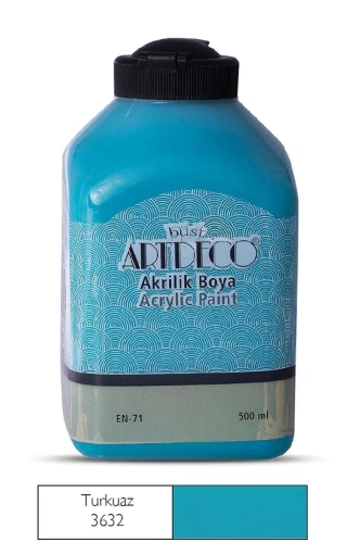 Artdeco 500 Ml Akrilik Boya Turkuaz 70l-3632