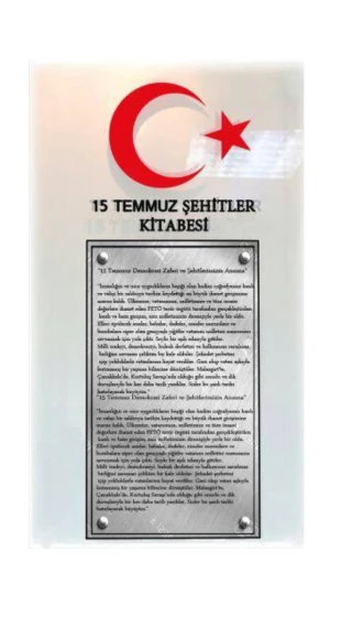 Unıversal 65x110 Pleksi 15 Temmuz Şehitler Panosu
