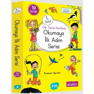 Dik Temel Harflerle Okumaya İlk Adım Serisi 1. Sınıf 10 Kitap - Yuva Yayınları