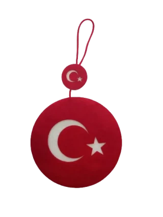 Vatan Keçe Türk Bayrağı Yuvarlak Vt1063