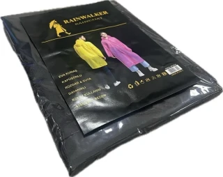 Rainwalker Eva Kumaş Kapüşonlu Yağmurluk Siyah Rw-y01-s