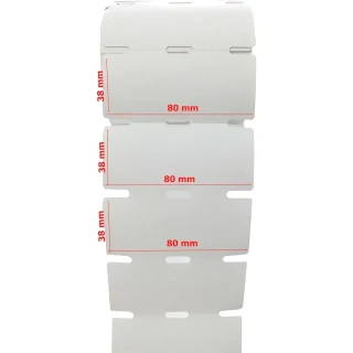 Ermet 38x80 Çentikli Delikli Karton Raf Etiketi 500 Lü(yatay)