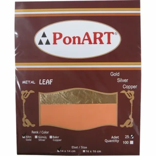 Ponart 14x14 Cm Yaprak Varak 25 Yp Pvg-1055