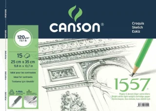 Canson 25x35 Resim ve Çizim Blok Defteri Spiralli 120 Gr 1557