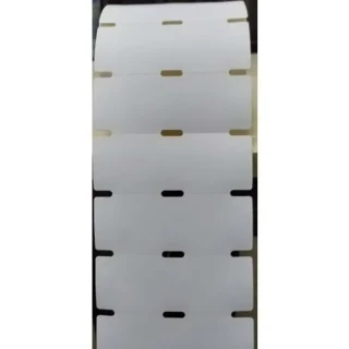 Ermet 38x100 Çentikli Delikli Karton Raf Etiketi 500"lü (yatay)