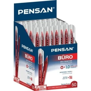 Pensan 2270 1.0 Mm Büro Tükenmez Kalem Kırmızı