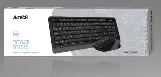 A4 Tech Fg1010 2.4g Q Fn-mm Klavye+optik Mouse Gri-siyah