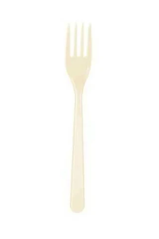 Nedi Plastik Çatal 25"li Krem 74324