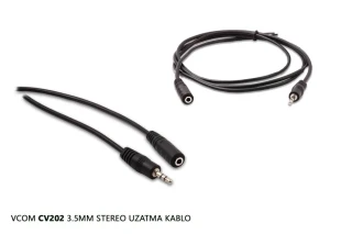 Vcom Cv202-3.0 3 Metre 3.5 Mm Stereo Uzatma Kablosu