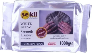 Şekil 1000 Gr Seramik Hamuru Beyaz Vk1000byz