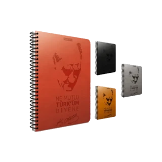 Gıpta Atatürk 17x24 Sert Kapak Spiralli Defter Çizgili 120\1 1550